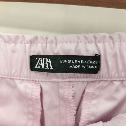 ザラ ZARA Bubble Gum Light Pink Nylon Blend Pants レディース