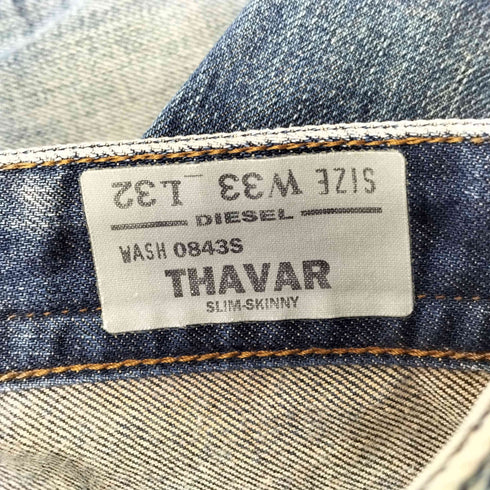 ディーゼル DIESEL THAVAR L.32 ウォッシュ加工デニム Y2K メンズ 33