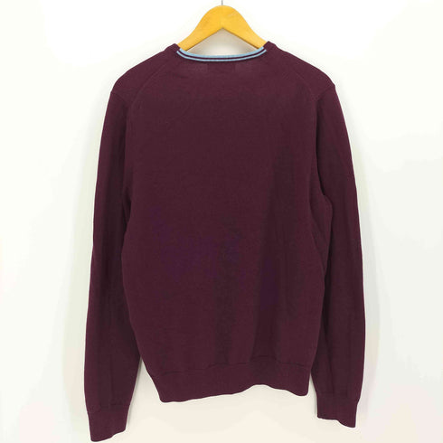 フレッドペリー FRED PERRY メリノウール ワンポイント刺繍 Vネック ニット セーター メンズ import:M