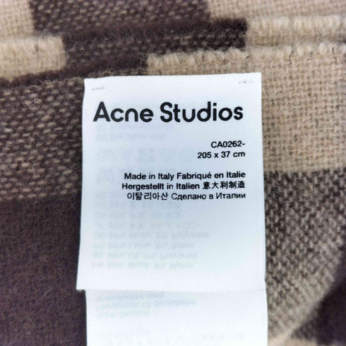 アクネストゥディオズ ACNE STUDIOS Multicolor Checkered Logo Wool Scarf レディース