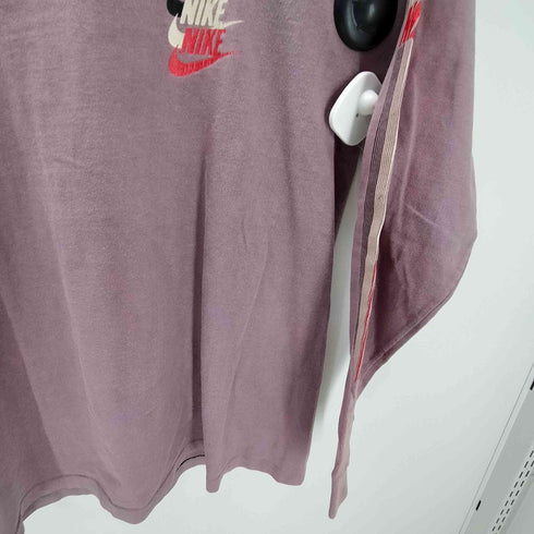 ナイキ NIKE 80S 紺タグ ロゴ3連 プリント L/S Tシャツ メンズ import:M