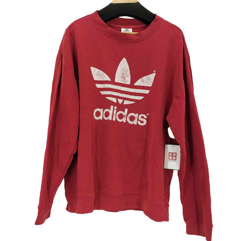 アディダス adidas パフォーマンスロゴタグ プリントクルーネックスウェット メンズ import:L