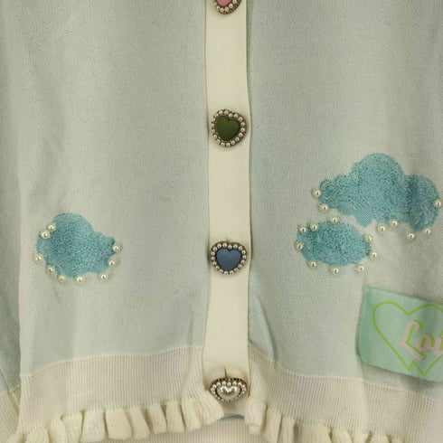 RANYI LONDON ビジューボタン S/S カーディガン レディース JPN:M