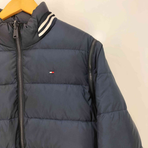 トミーヒルフィガー TOMMY HILFIGER Reversible Down Jacket ロゴ刺繍 リバーシブル ダウンジャケット メンズ import:L