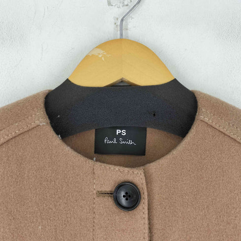 ピーエスポールスミス PS Paul Smith ウールリバー ノーカラーコート レディース