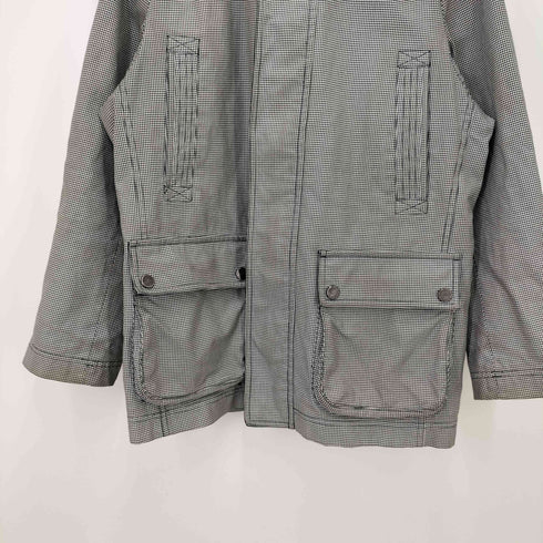 マッキントッシュロンドン Mackintosh LONDON 千鳥柄 ハンティングジャケット 襟コーデュロイ メンズ