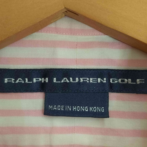 ラルフローレンゴルフ RALPH LAUREN GOLF ポニー刺繍 七分丈 ストライプシャツ レディース US:4