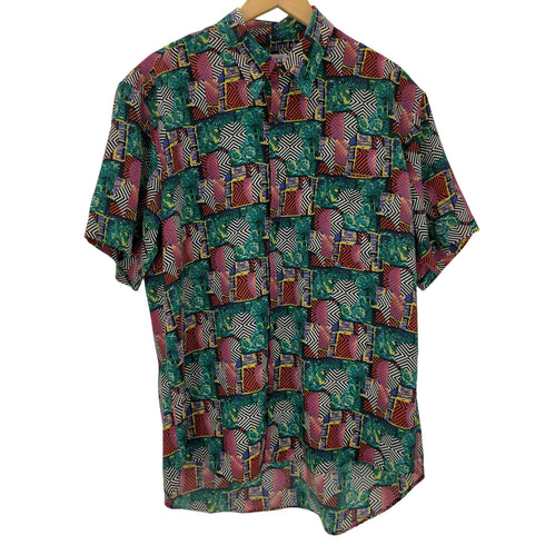 バンソン VANSON Casual Creation 総柄 S/S シャツ メンズ import:L