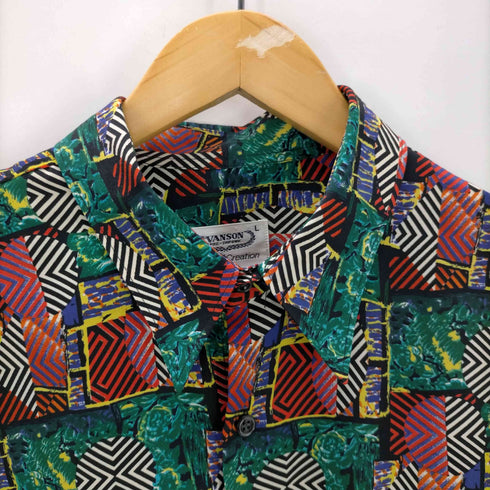 バンソン VANSON Casual Creation 総柄 S/S シャツ メンズ import:L
