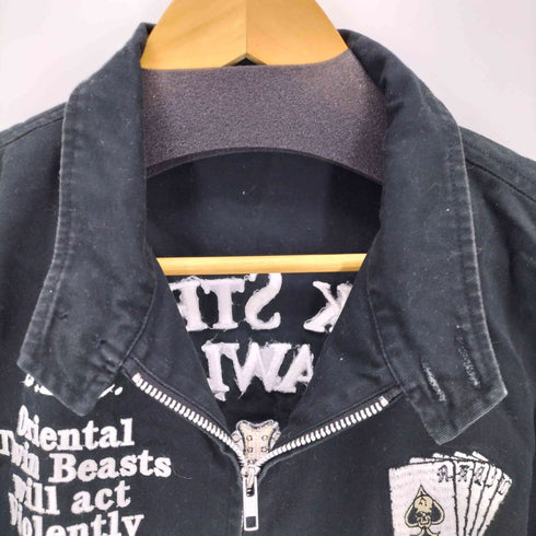 バックストリートクローラー BACK STREET CRAWLER 龍 トランプ 刺繍スイングトップ メンズ JPN:L