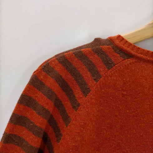 バーバリーブラックレーベル BURBERRY BLACK LABEL V-neck Cashmere Cotton Border Knit Sweater ホースロゴ刺繍 Vネック ボーダー カシミヤ コットン ニット セーター メンズ 2