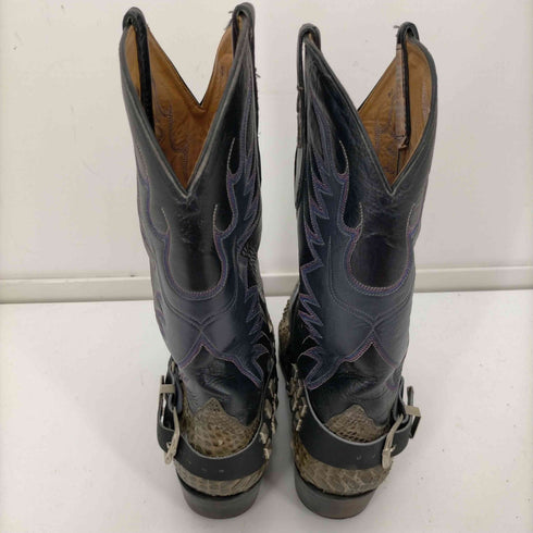 Coyote Joe Boots メキシコ製 鉄製バックル ベルト クロコ 刺繍 ウエスタン ブーツ メンズ