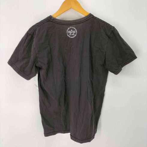 アルファインダストリーズ ALPHA INDUSTRIES 4段 カプセル スカルプリントTシャツ メンズ JPN:L