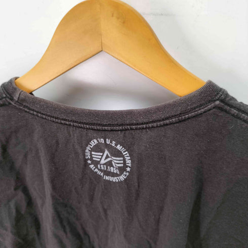 アルファインダストリーズ ALPHA INDUSTRIES 4段 カプセル スカルプリントTシャツ メンズ JPN:L