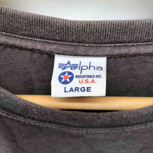 アルファインダストリーズ ALPHA INDUSTRIES 4段 カプセル スカルプリントTシャツ メンズ JPN:L