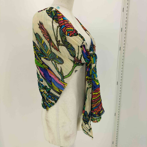 プリーツプリーズイッセイミヤケ PLEATS PLEASE ISSEY MIYAKE 08AW フラワーデザイン プリー 大判 ストール レディース
