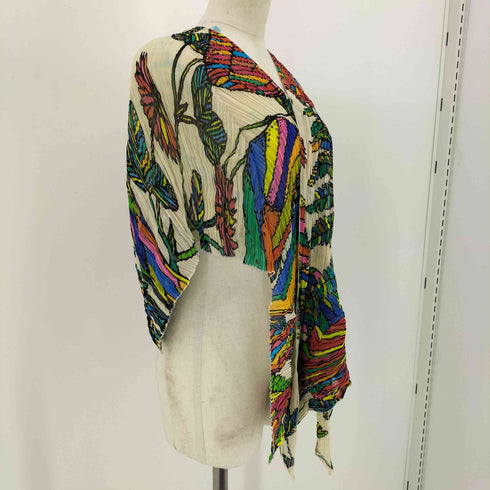 プリーツプリーズイッセイミヤケ PLEATS PLEASE ISSEY MIYAKE 08AW フラワーデザイン プリー 大判 ストール レディース