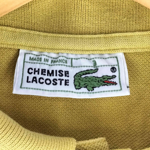 シュミーズラコステ CHEMISE LACOSTE フランス製 ワッペン 鹿の子ポロシャツ メンズ 3