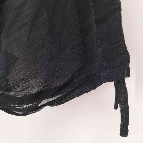 ミーイッセイミヤケ me ISSEY MIYAKE 07AW シアー切替 S/S ブラウス レディース