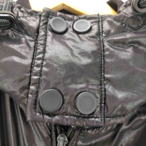 ディーゼル DIESEL 90-00S OLD ギミック フーデット コーティング ナイロン パテント パファー シャイニー ボンバー ジャケット ブルゾン Y2K メンズ import:M