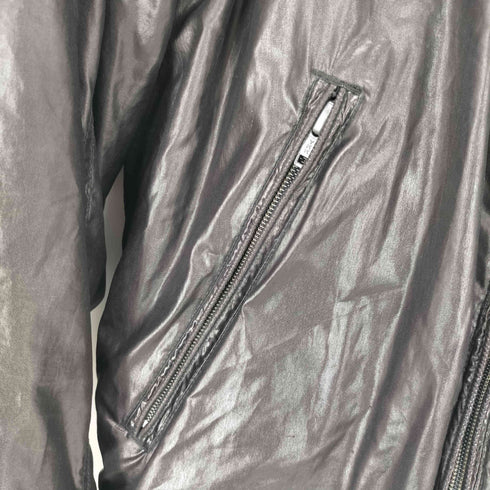 ディーゼル DIESEL 90-00S OLD ギミック フーデット コーティング ナイロン パテント パファー シャイニー ボンバー ジャケット ブルゾン Y2K メンズ import:M
