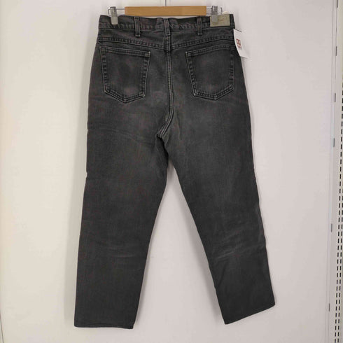 エルエルビーン L.L.Bean USA製 裏タータンネルチェック ユニオンチケット ブラック デニム パンツ メンズ 34×30