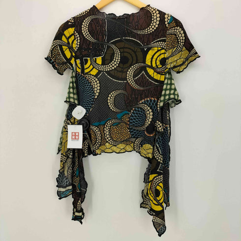 ジャンポールゴルチエフェム Jean Paul GAULTIER FEMME 90-00S 幾何学模様 カットアウト パワーネット レディース FR:40