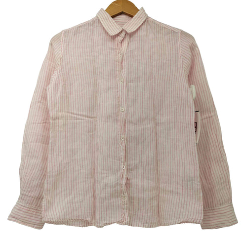 スピックアンドスパン Spick and Span French Linen リネン ストライプ シャツ レディース