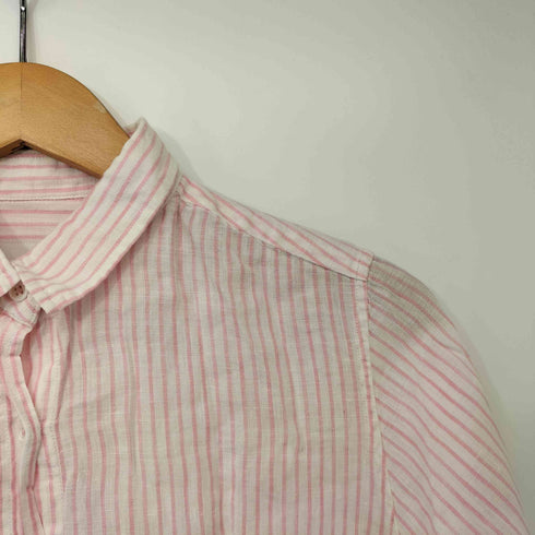 スピックアンドスパン Spick and Span French Linen リネン ストライプ シャツ レディース