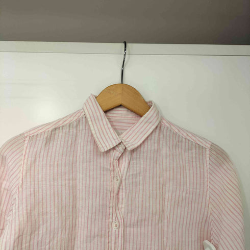 スピックアンドスパン Spick and Span French Linen リネン ストライプ シャツ レディース