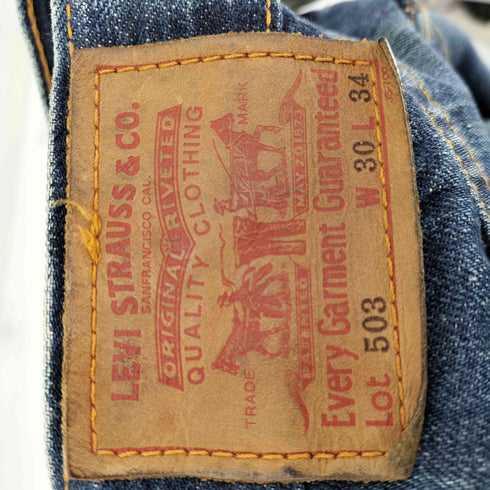 リーバイス Levis 503 ボタン裏359刻印 ストレート デニムパンツ メンズ W30 L34