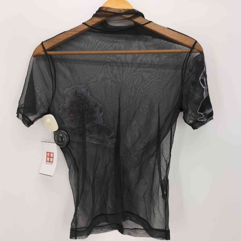 ヨウジヤマモト Yohji Yamamoto 03SS カエルプリント シアーハイネックトップ レディース
