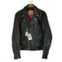 トリプルシックスレザーウェア 666 Leather Wear 英国製 白タグ 内側キルティング ダブルライダースジャケット メンズ UK:42