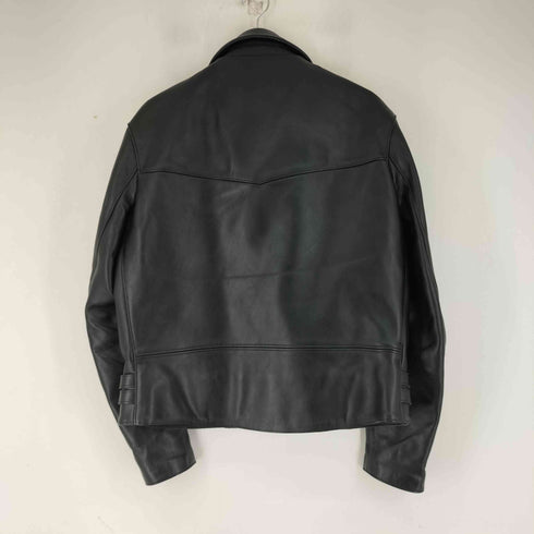 トリプルシックスレザーウェア 666 Leather Wear 英国製 白タグ 内側キルティング ダブルライダースジャケット メンズ UK:42
