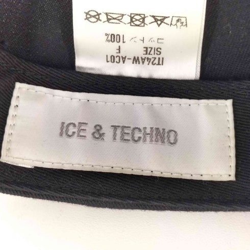 ICE & TECHNO 24AW 刺繍デザイン コットン キャップ メンズ FREE