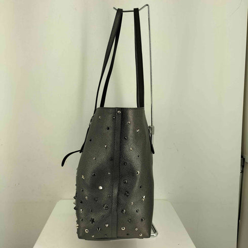 コーチ COACH マーケット トート メタリック レザー ウィズ スター リベット レディース
