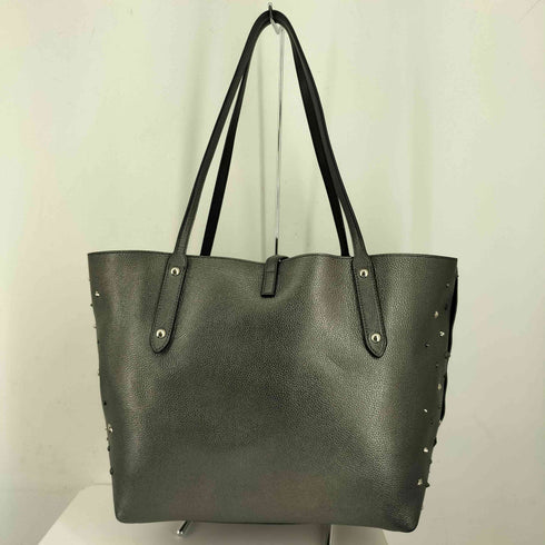 コーチ COACH マーケット トート メタリック レザー ウィズ スター リベット レディース