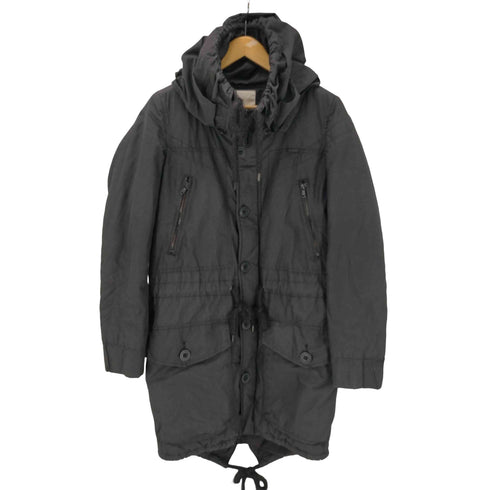 ディーゼル DIESEL 90-00S OLD Military Flight Mods Parka 裏地グラフィック ギミックフード コーティング ミリタリー フライト モッズ パーカー IDEAL ジップ Y2K メンズ XS-S