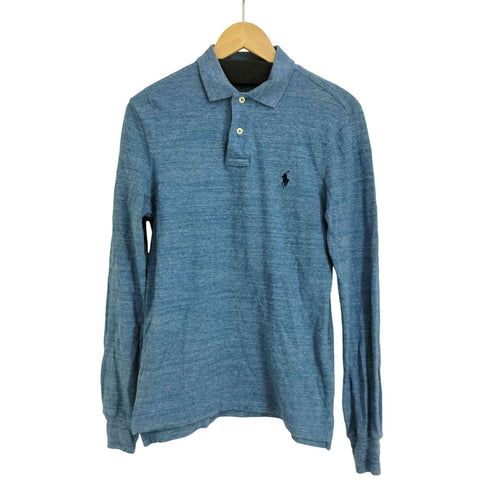 ポロラルフローレン POLO RALPH LAUREN CUSTOM SLIM FIT スモールポニー刺繍 L/S ポロシャツ メンズ import:S