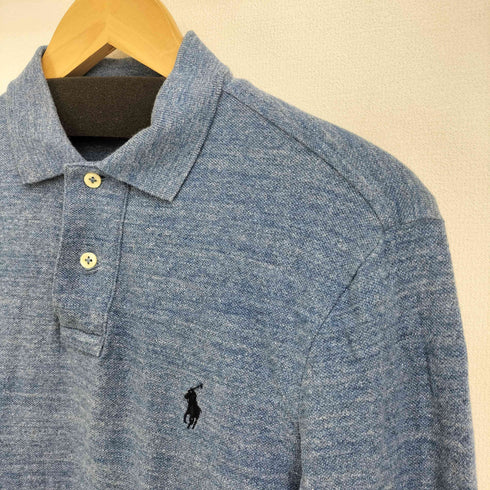 ポロラルフローレン POLO RALPH LAUREN CUSTOM SLIM FIT スモールポニー刺繍 L/S ポロシャツ メンズ import:S