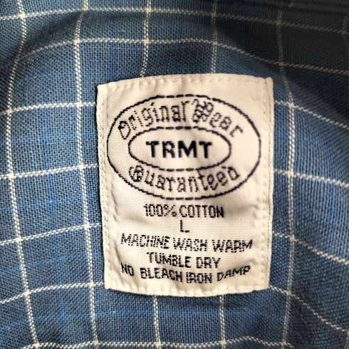 ORIGINAL WEAR TRMT ハーフボタン L/S チェック BD シャツ メンズ import:L