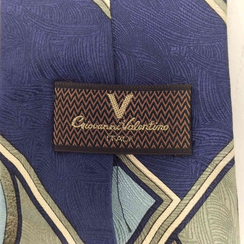 バレンティノ GIOVANNI VALENTINO 総柄シルクネクタイ メンズ