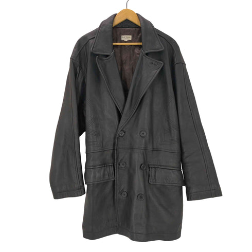 ポールスミス Paul Smith 90-00S シープレザー ダブルブレスト レザー カーコート ジャケット メンズ import:L
