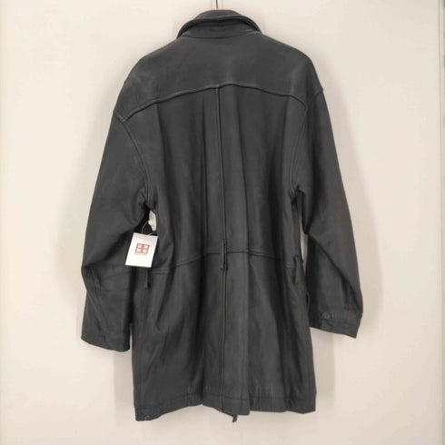 ポールスミス Paul Smith 90-00S シープレザー ダブルブレスト レザー カーコート ジャケット メンズ import:L