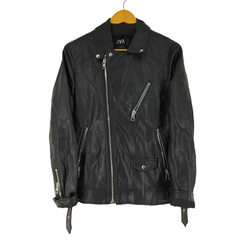 ザラ ZARA フェイクレザー ライダース ジャケット メンズ import:S