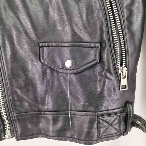 ザラ ZARA フェイクレザー ライダース ジャケット メンズ import:S