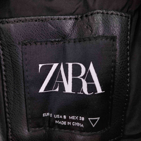 ザラ ZARA フェイクレザー ライダース ジャケット メンズ import:S