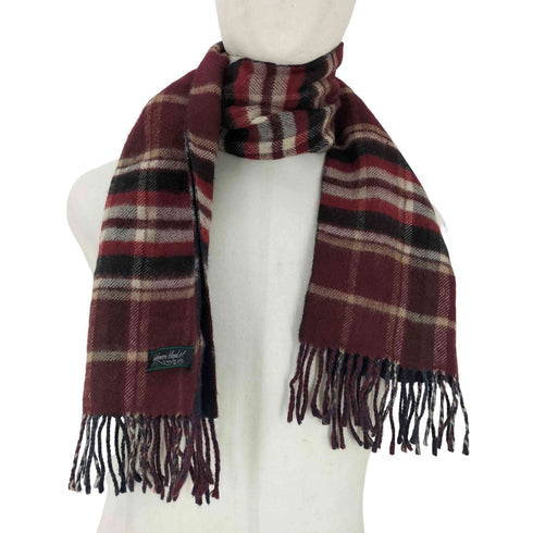 Cashmere blend チェック マフラー レディース