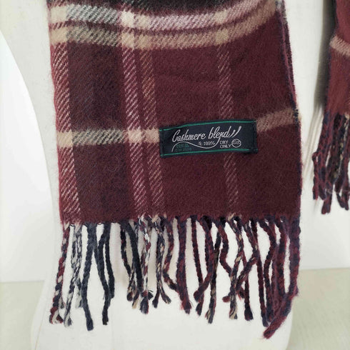 Cashmere blend チェック マフラー レディース