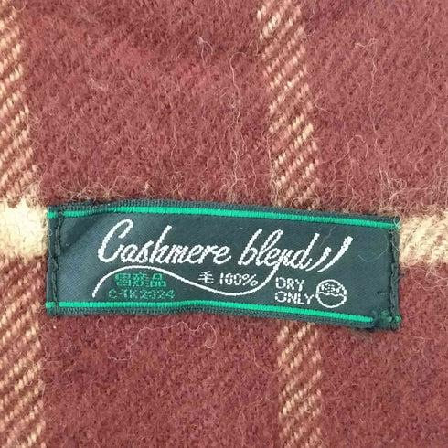 Cashmere blend チェック マフラー レディース